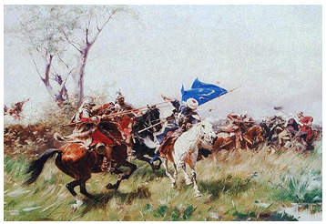 Cavalry Attack - Jozef Brandt (excerpt)